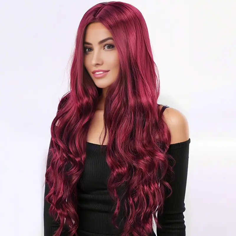 Women's Bright Red Curly Wig