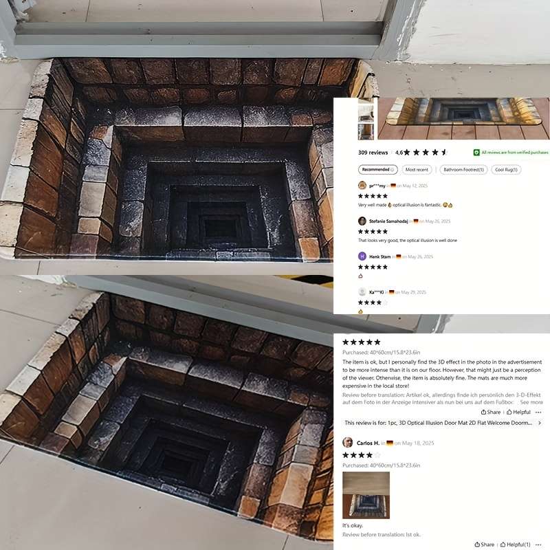 3Pcs 16x24cm And 20x31cm And 43.18x119.38cm Floor Mat