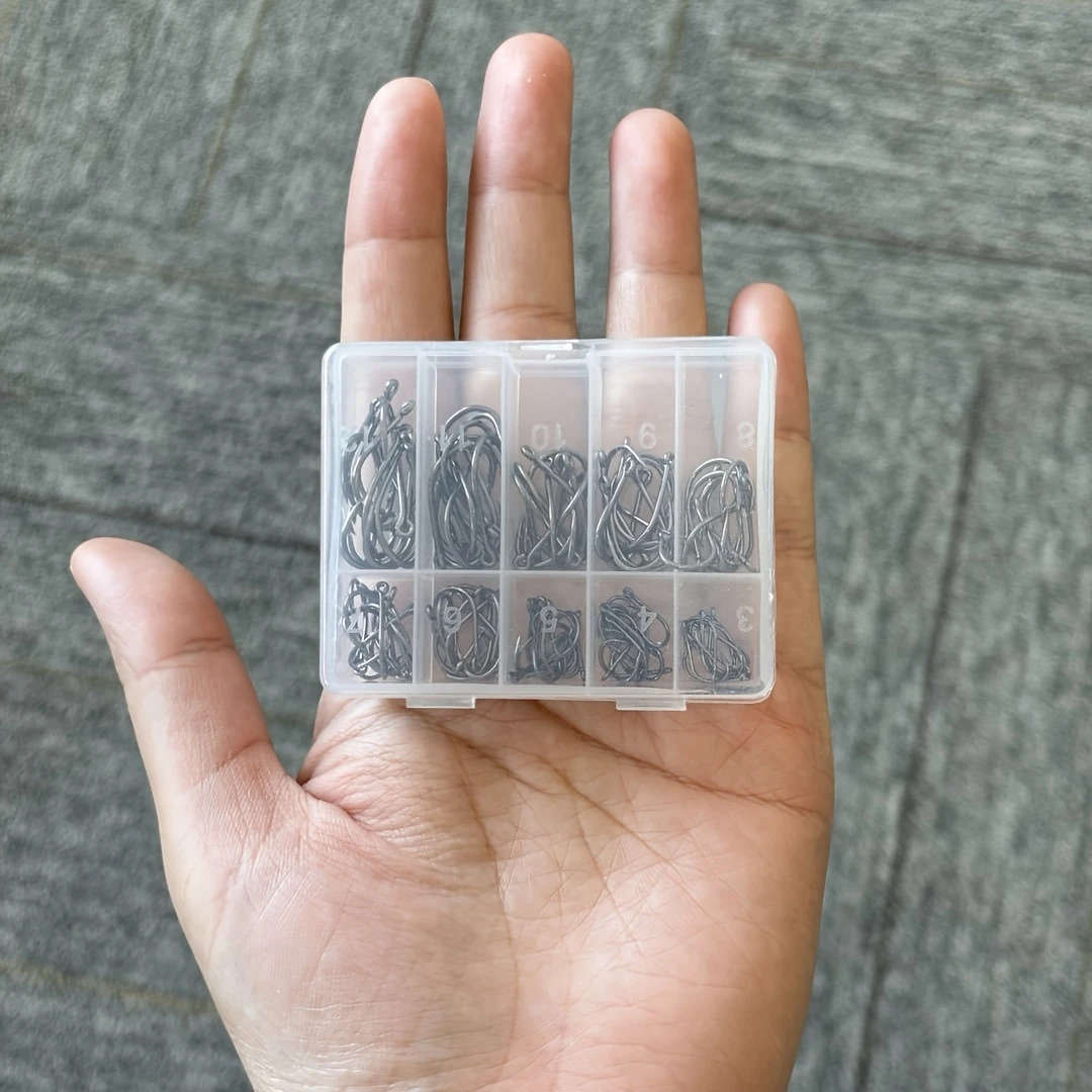 100Pcs High Carbon Steel Flip Fish Hooks