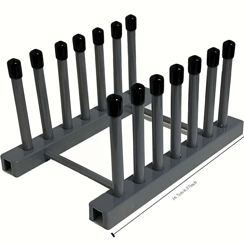 1 Set Space-Saving Kitchen Counter Dish Rack with Baseball Cap Display Durable Black Metal an