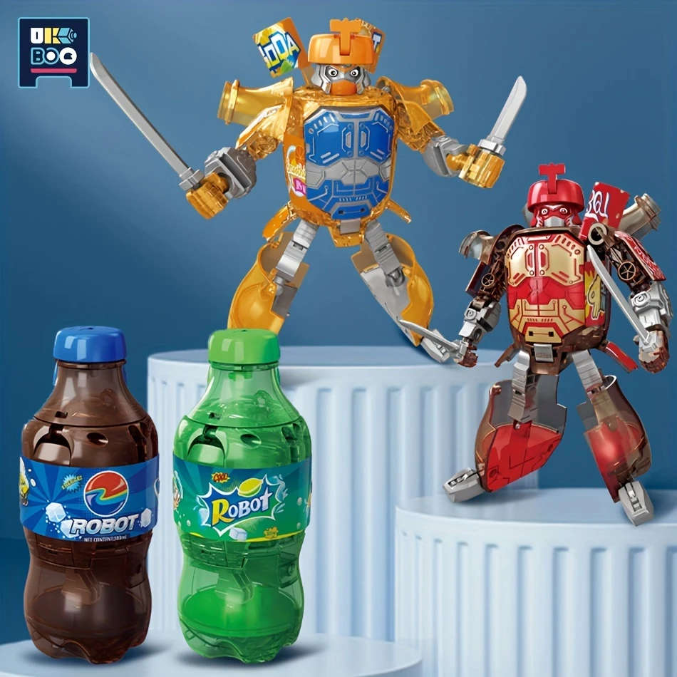 1pc Two-Form Transforming Robot Figures Adjustable Hand Joints Ideal for Creative Play Collectors