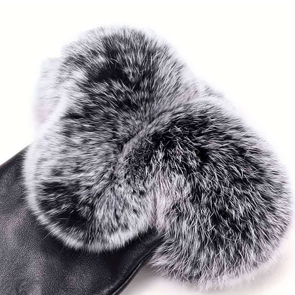 1 Pair Black One Size Warm Gloves