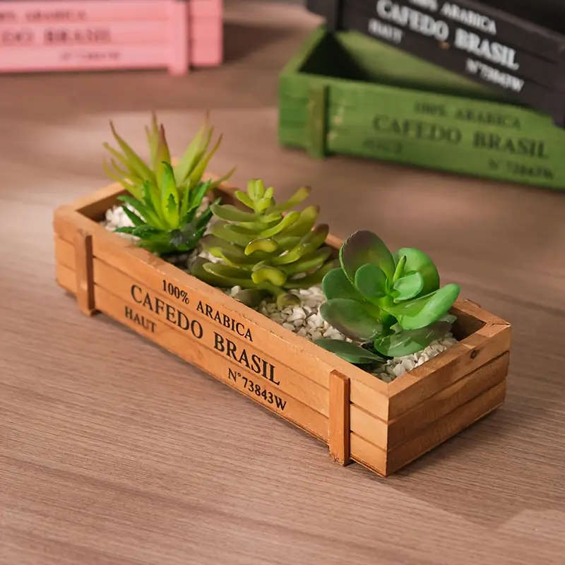 1 Vintage Wooden Succulent Planter Box
