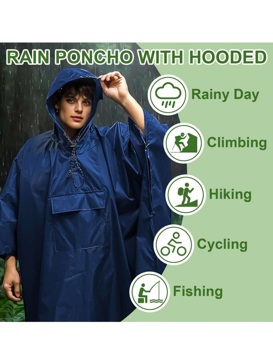Raincoat Navy Blue Color Size Onesize