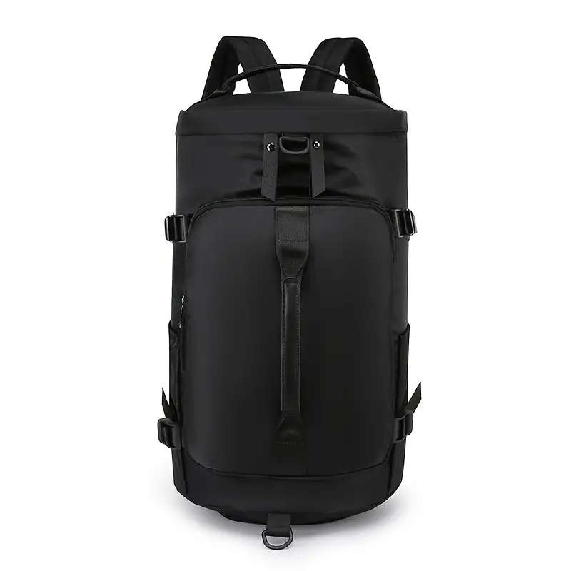 4.6 Gallon Black Fishing Backpack with Multiple Compartments