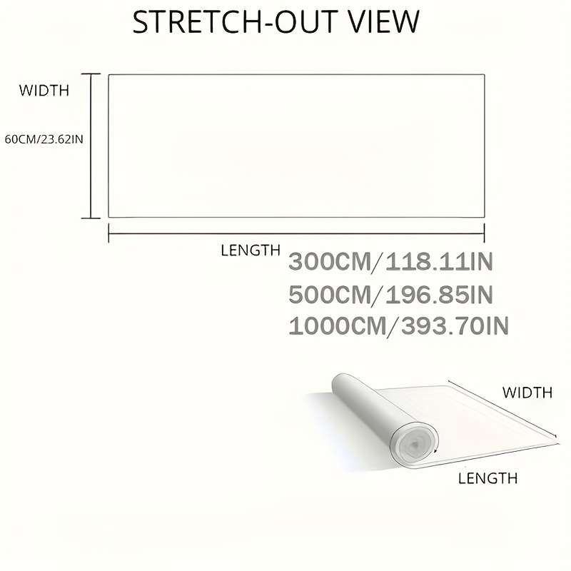 1PC Wall StickersSmoky Gray60cmX3m 23.62X118.11in