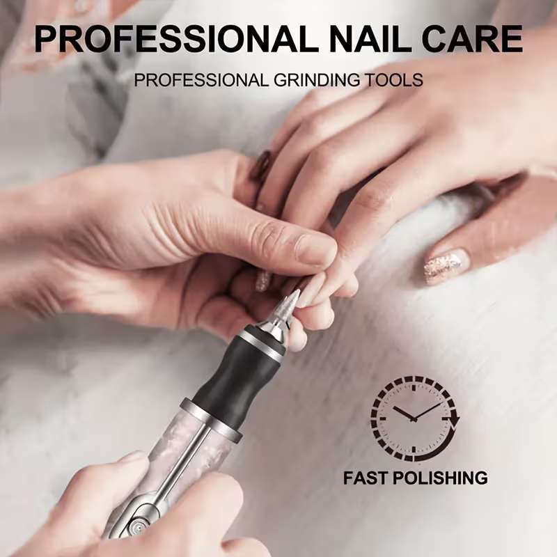 Electric Nail Drill Machine - 12 Grinding Heads Nail Machine Set