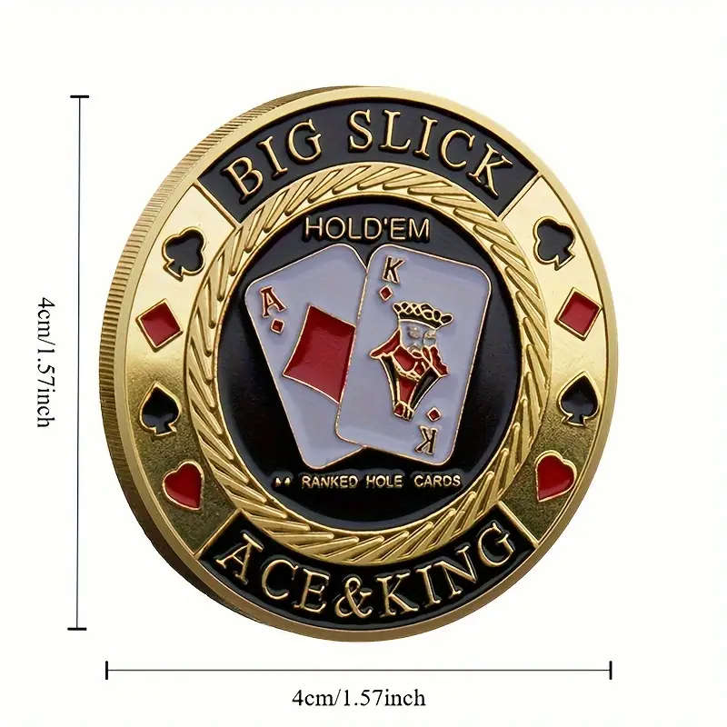 Big Slick Ace of Spades Collectible Poker Coin with Capsule 40MM Wide