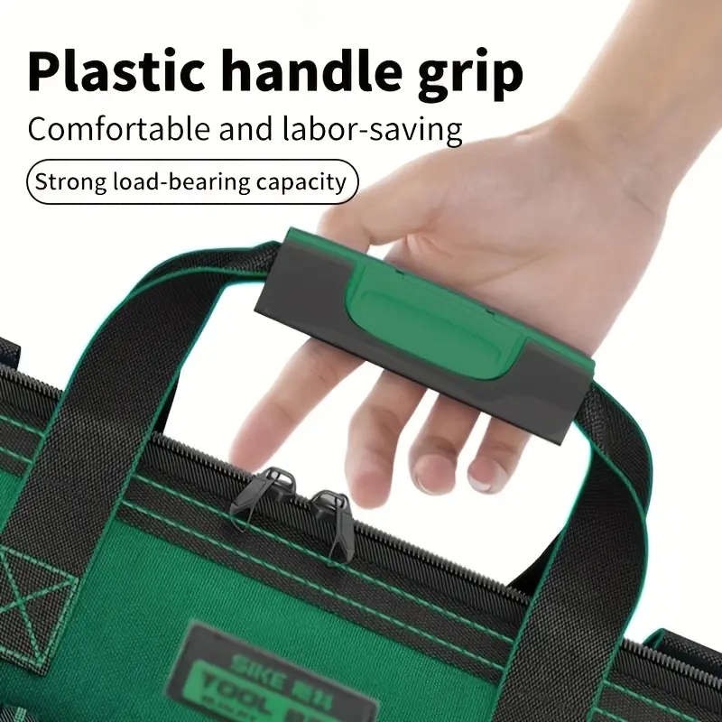 1pc Professional Waterproof Tool Bag Durable Metal Tool Organizer Multi-Pocket Storage Portable Hand