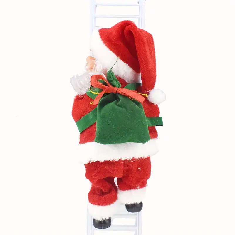 Santa Claus Singing and Climbing Ladder Decoration Set