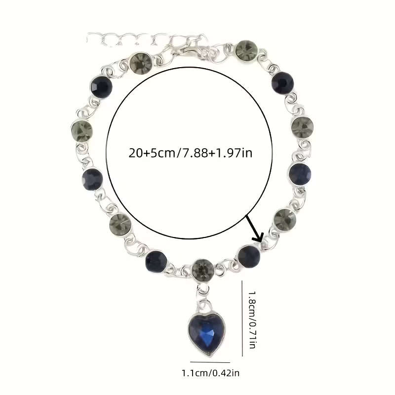 Stylish and Elegant Ocean Heart-Inspired Women's Bracelet