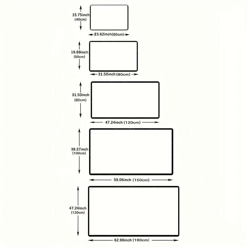 1Pc 39x59inch 100x150cm Floor Mat