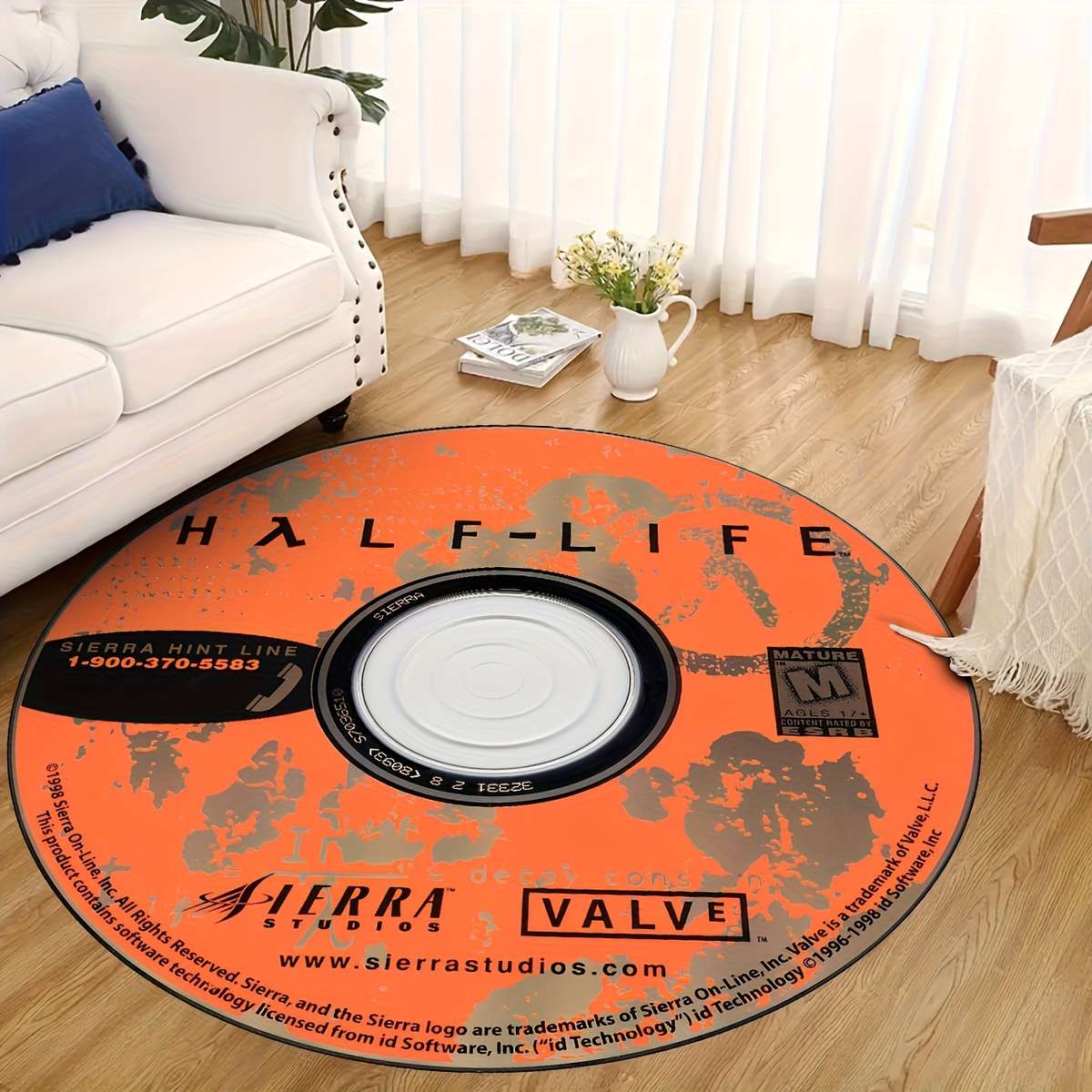 1Pc Diameter 100cm 39.37inch Floor Mat