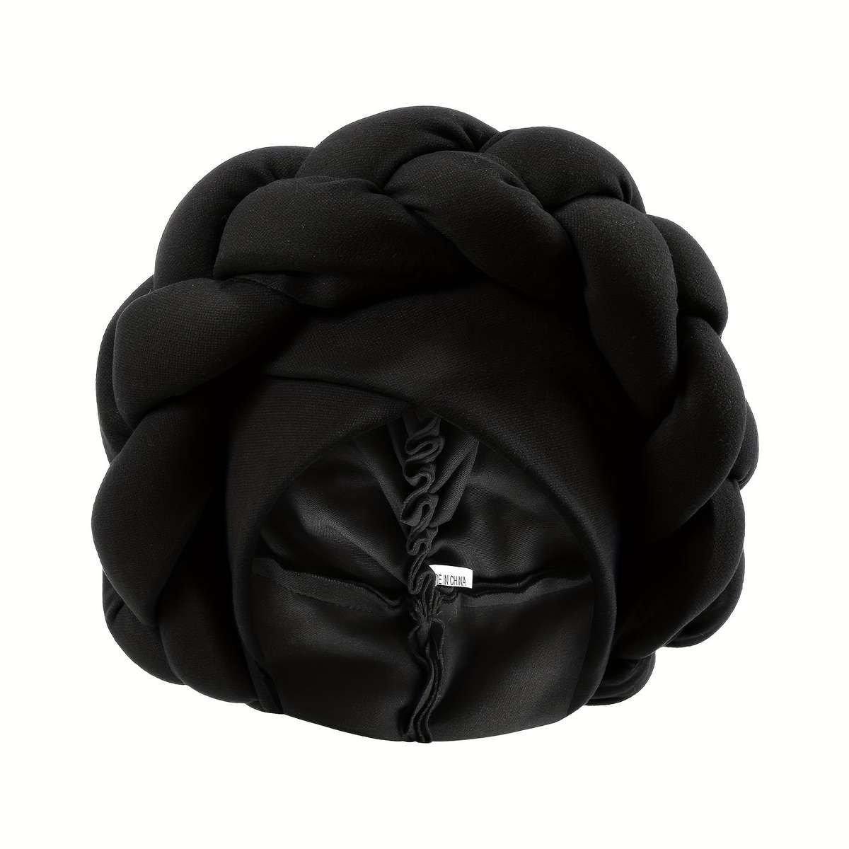 Thick Braided Urban Polyester Fiber Turban Hat Thick Braided Elastic Hand Washable Light