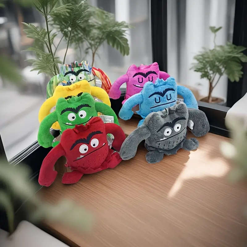 7-Piece Mixed Emotion Monster Plush Set