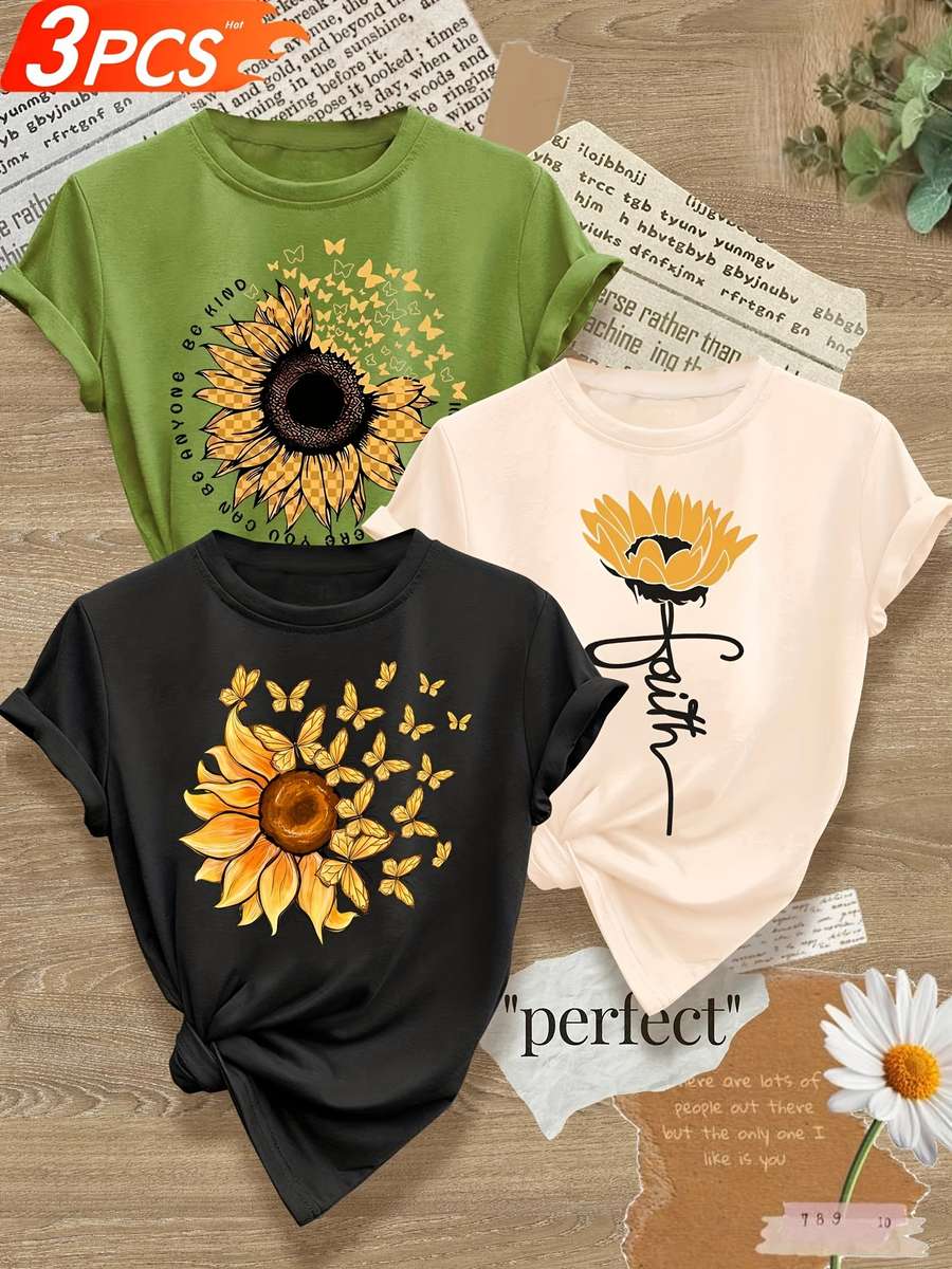 Womens T Shirt Color Army Green Black Apricot Sizem