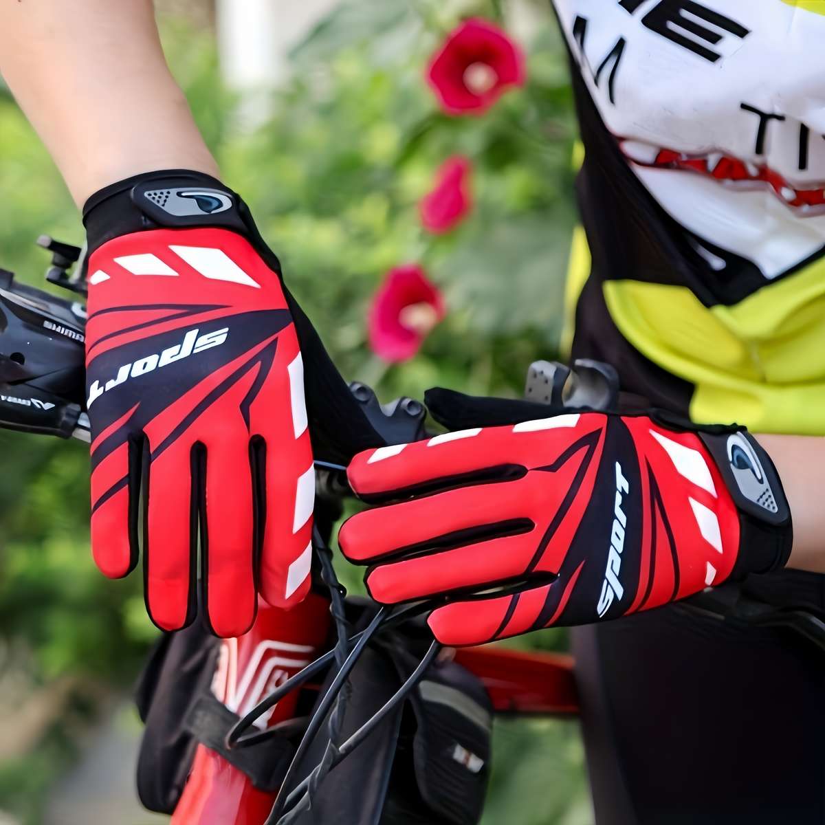 1 Pair Simple Blue One Size Outdoor Sports Gloves