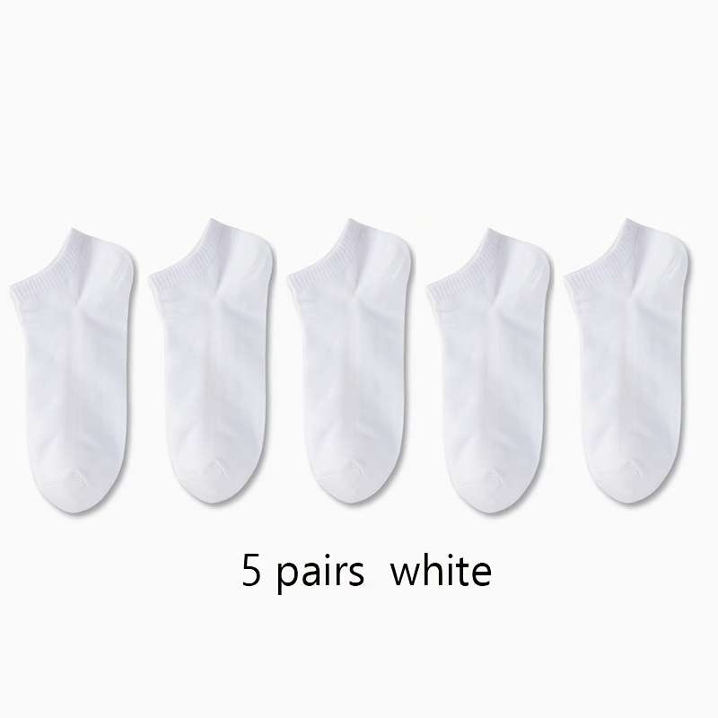 5 Pairs Light Grey High Elastic Socks