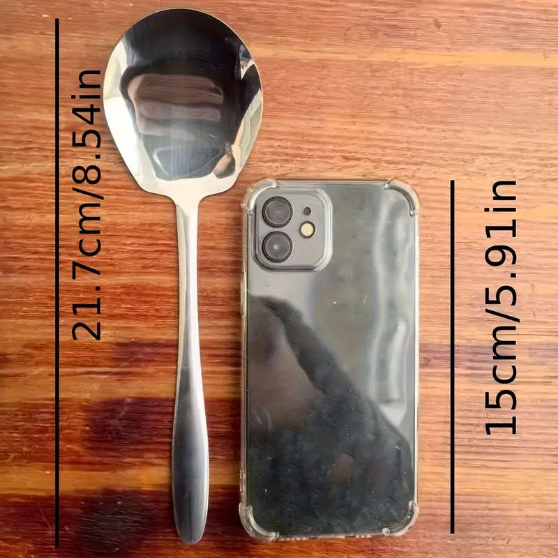 2 Piece Extra Large Stainless Steel Long Handle Serving Spoons - Durable and Thickened Design