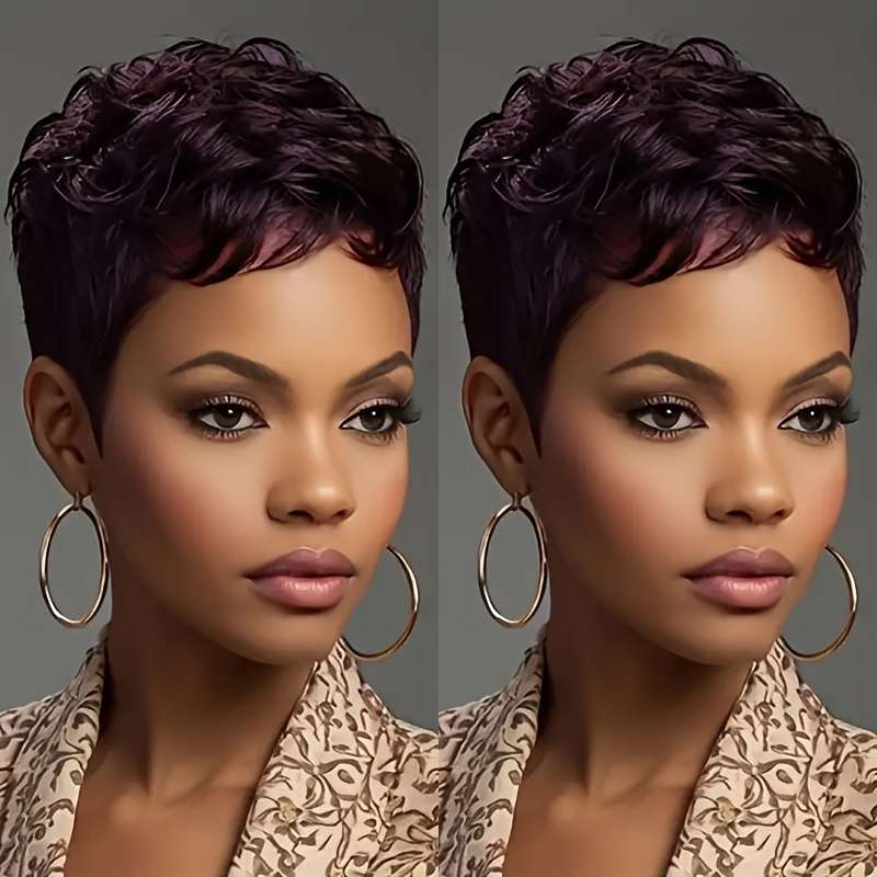 1Pc Black 10.16cm Fashion Design Wig