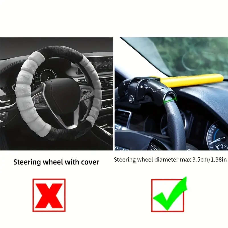 Universal Heavy Duty Iron Steering Wheel Lock