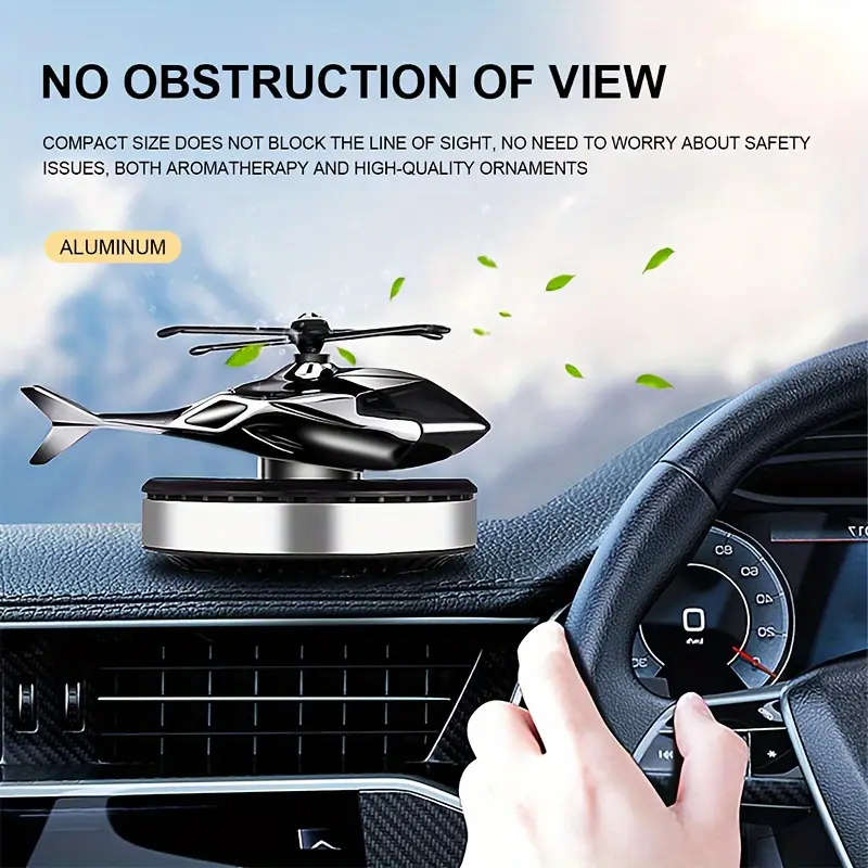 Solar-Powered Airplane Car Freshener Odor Eliminator Decorative Dashboard Accessory