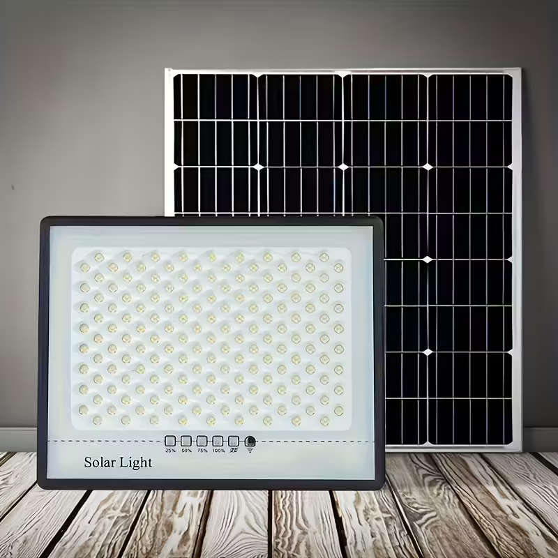 1000W Solar Flood Light with Solar Panel and Remote Control