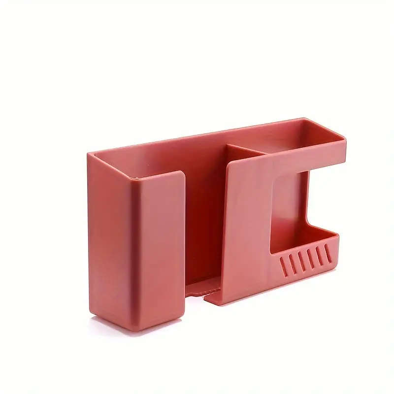 1pc Wall Mounted Storage Organizer Multifunctional Plastic Bracket for Remote Control Phone and Pers