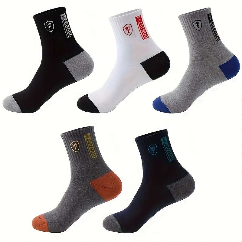 5 Pairs Mixed Color One Size High Elastic Socks