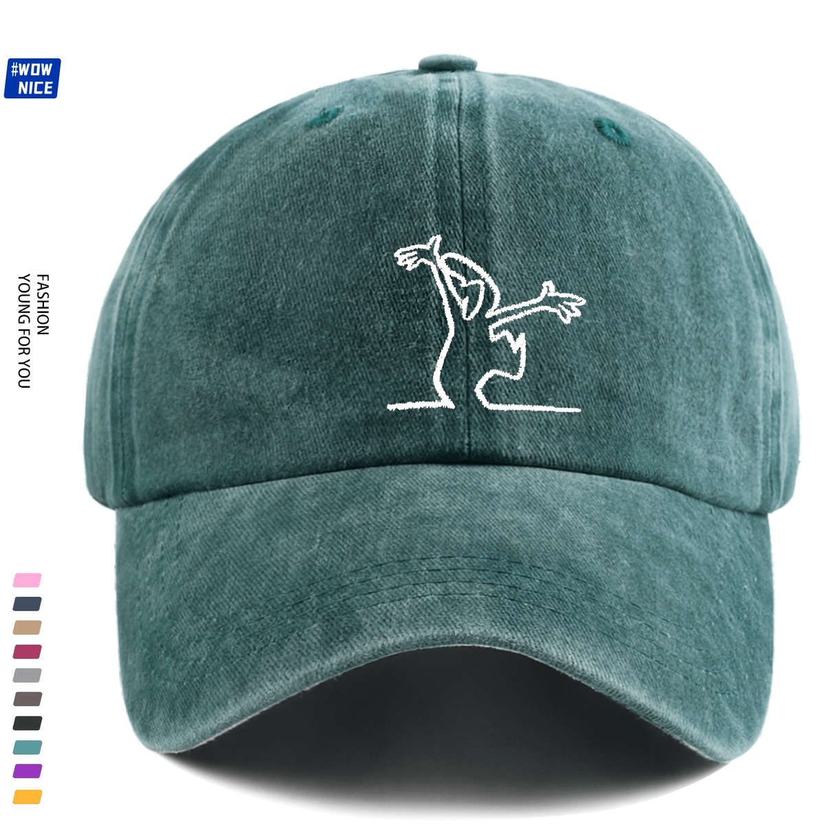 Punpun Onodera Embroidered Baseball Cap Adjustable Breathable Polyester Hat With Vintage C