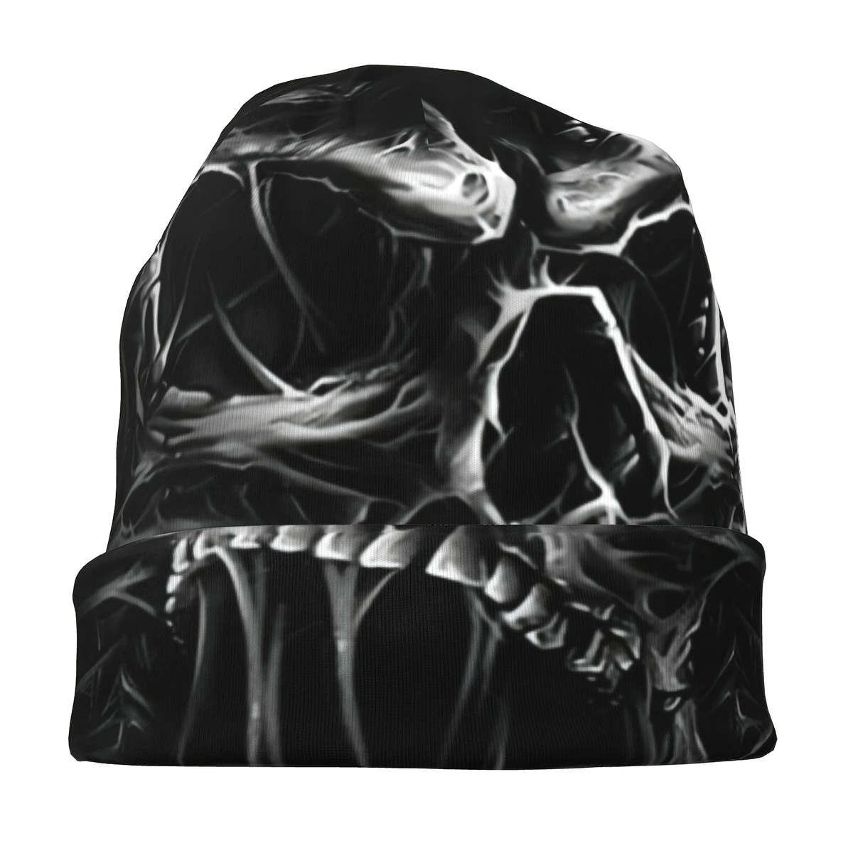 Men's Gothic Skull Beanie Lightweight Windproof Polyester Hat