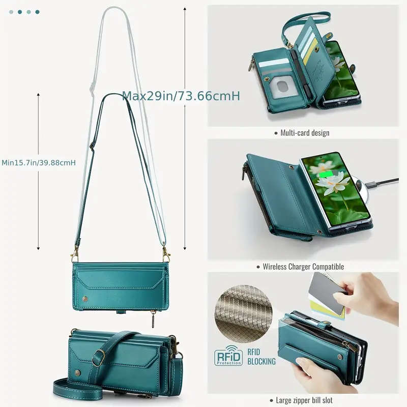 1pc Crossbody Bag For Samsung with Case Wallet