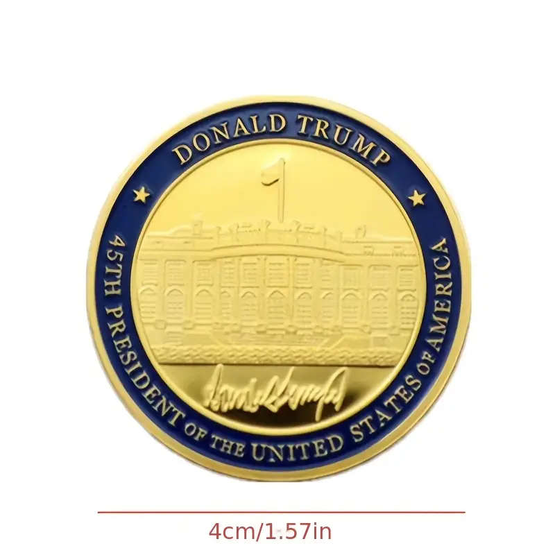 Trump White House Gold-Plated Replica Coin