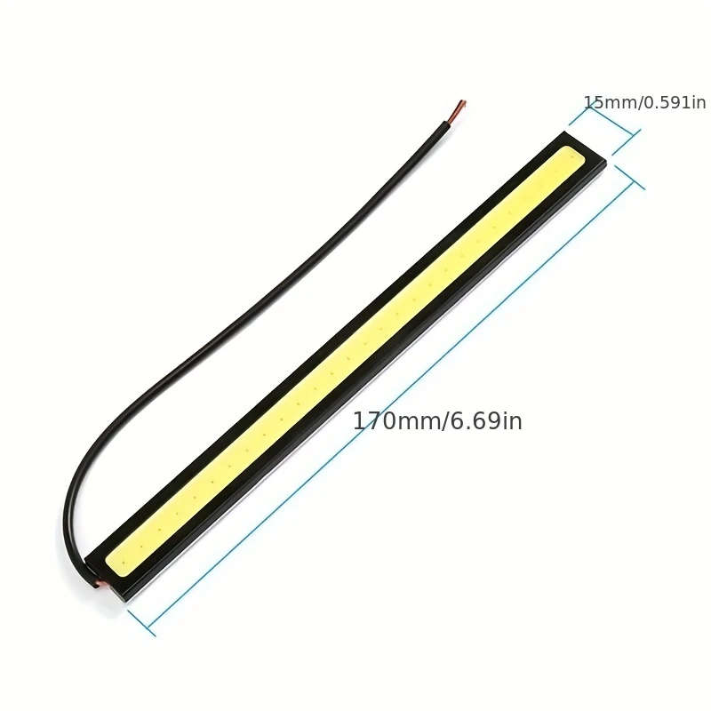 2Pcs 17cm Universal COB LED Strip Car Daytime Running Fog Lamp DRL Driving Strip Light Flexible Led