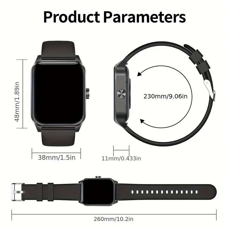 Smartwatch 3D Dynamic Sports Plant Growth Dial 1.85Inch Large Screen True Smart Call Watch
