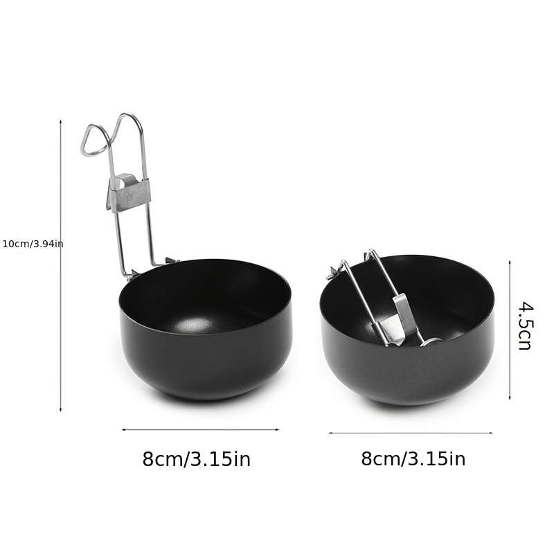 1 Set Non-Stick Folding Egg Poacher with Hanging Ear Design Round Poached Egg Maker Egg Steam