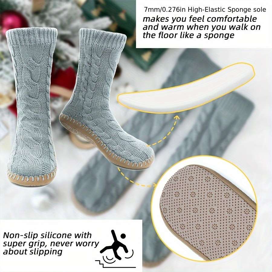 1 Pair Grey S-M 35-40 Socks