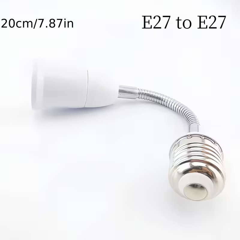 E27 To E27 Flexible Extension Socket Adjustable LED Lamp Holder 20cm