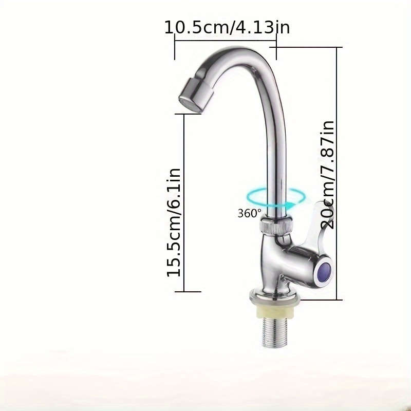 1pc Faucet With Upright Bent Pipe