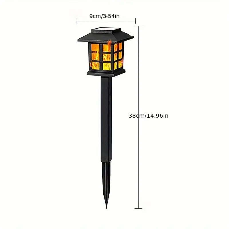 6 Pieces Solar Flame LED Path Lights