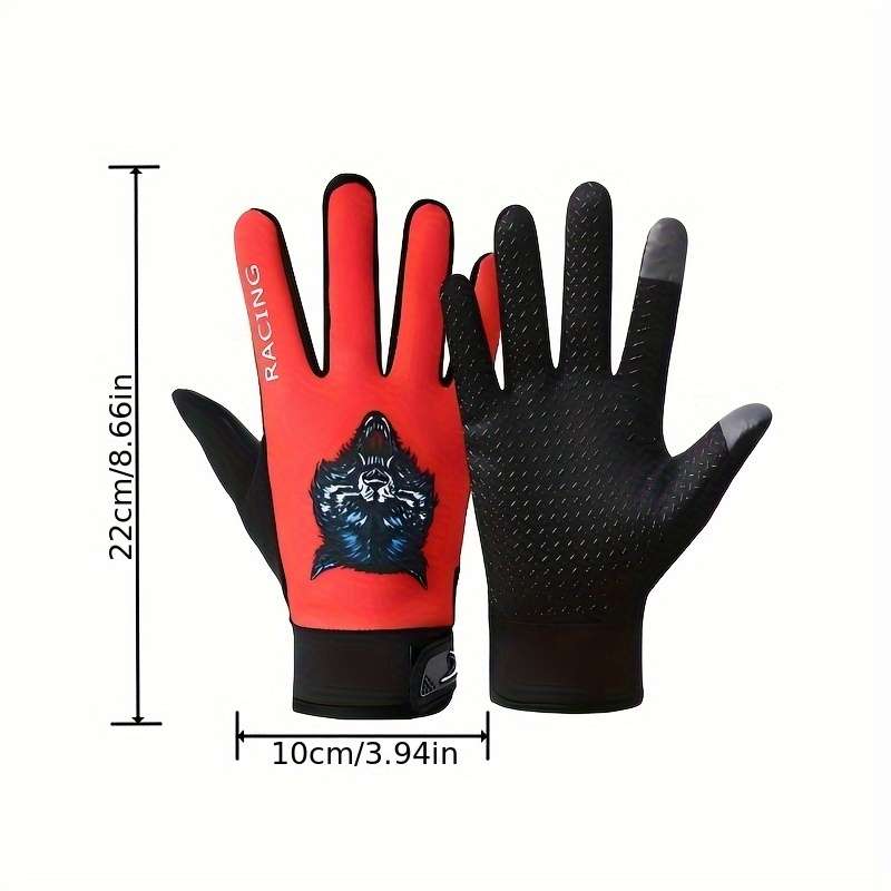 1 Pair Red Outdoor Sports Gloves