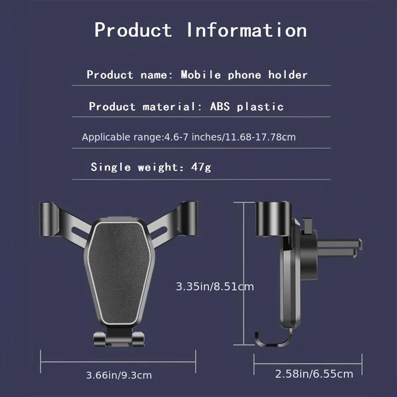 Creative Car Accessories Multifunctional Gravity Navigation Socket Car Phone Holder Compatible W