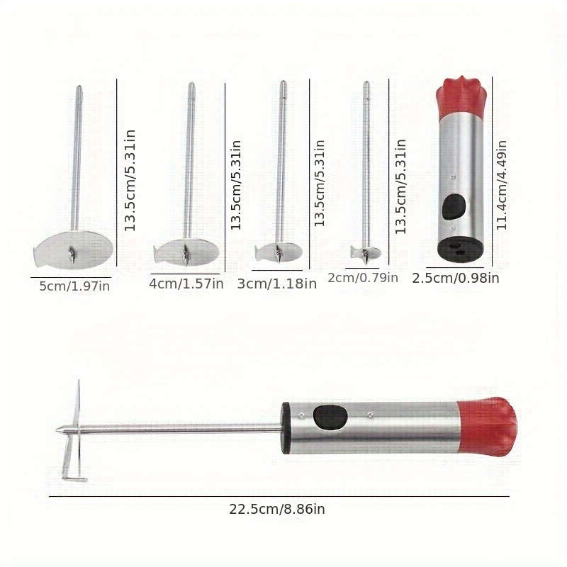 4pcs Stainless Steel Fruit Vegetable Corer Set Quick Peel Separate Core Tool for Kitchen