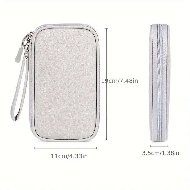 Elegant Nylon Storage Pouch for Phone Chargers and Digital Accessories Lightweight Portable Availabl