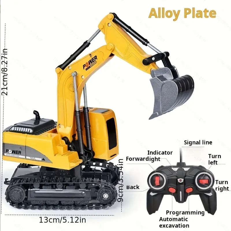 6-Channel Remote Control Excavator - Capable of Digging Sand And Soil