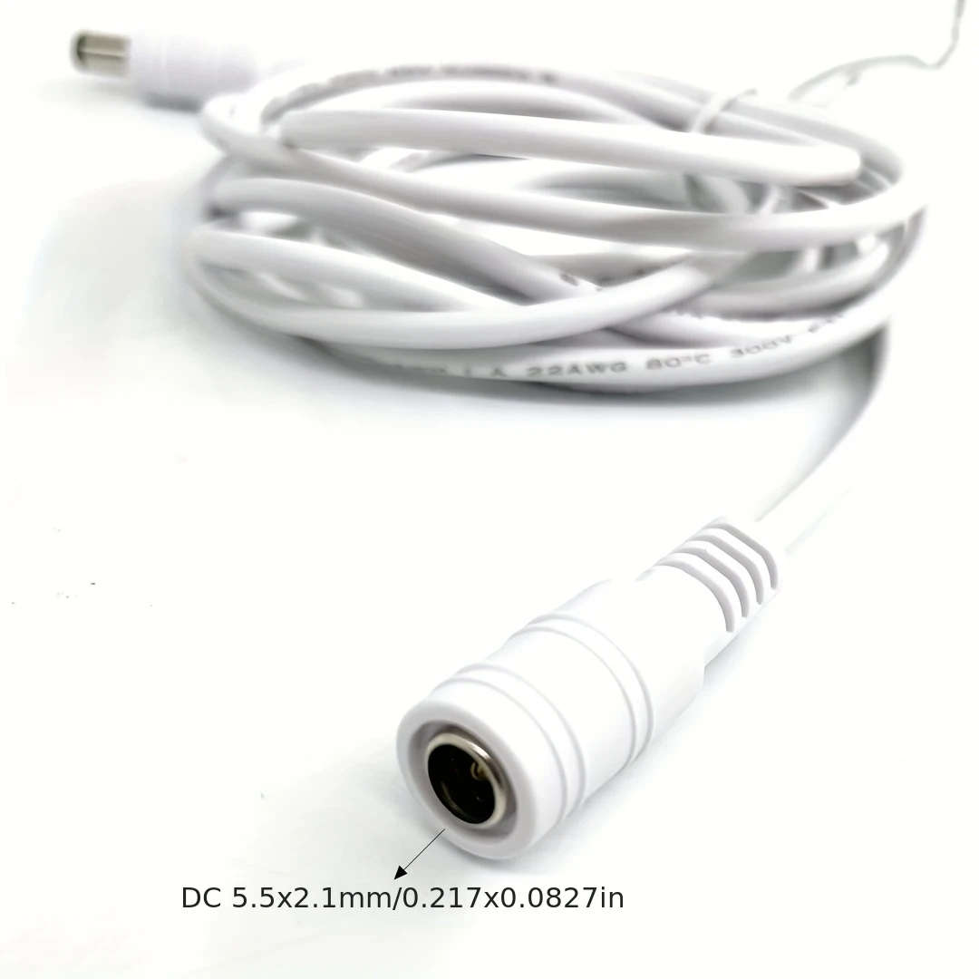 1pc 200cm CCTV 5.5x2.1mm Connector DC Power Extension Cord Extended Power Cable