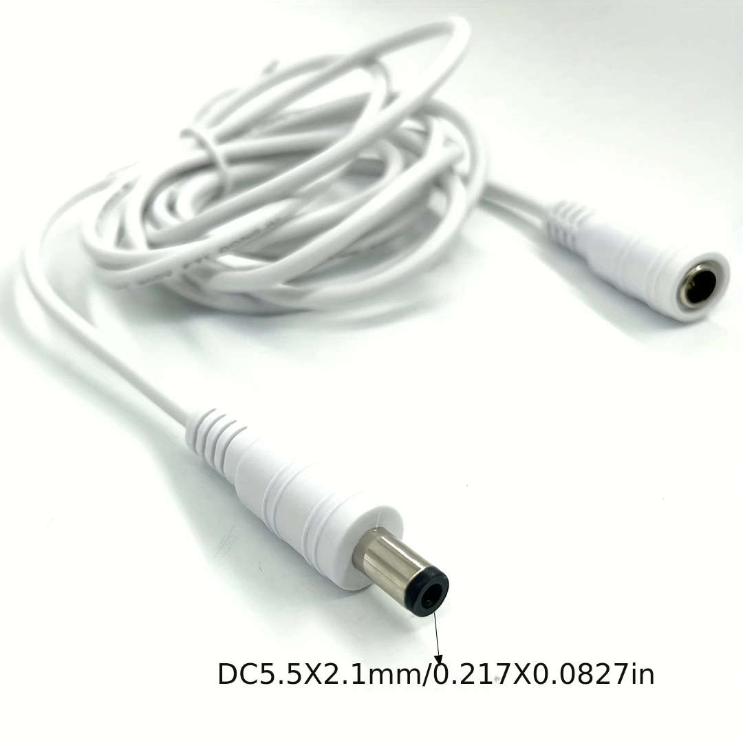 1pc 200cm CCTV 5.5x2.1mm Connector DC Power Extension Cord Extended Power Cable