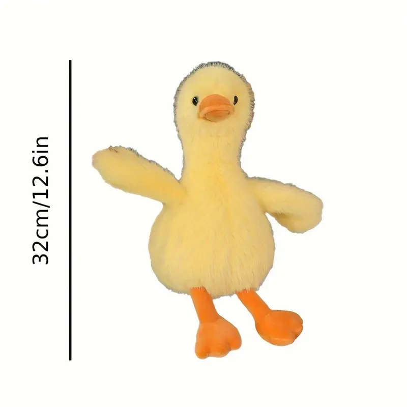 A Lifelike Yellow Plush Duck White
