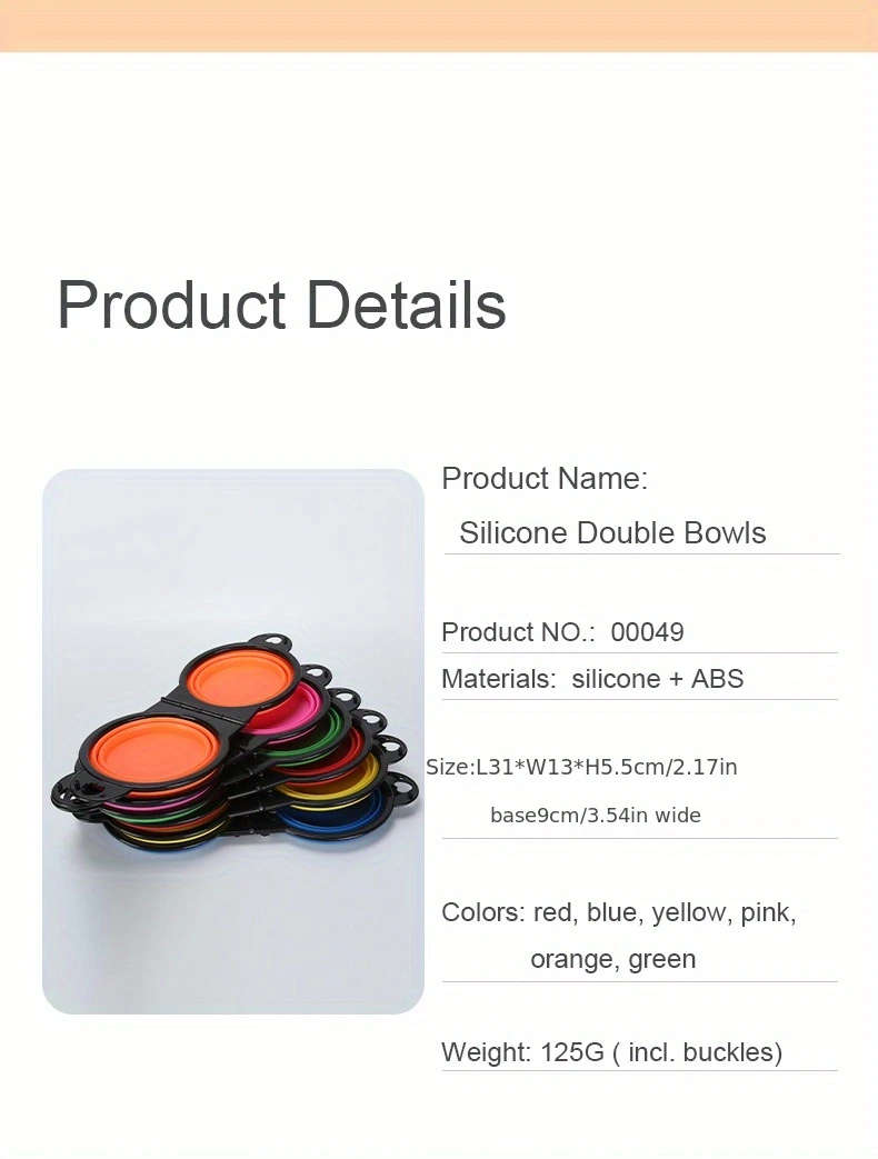 Collapsible Silicone Dog Travel Bowls