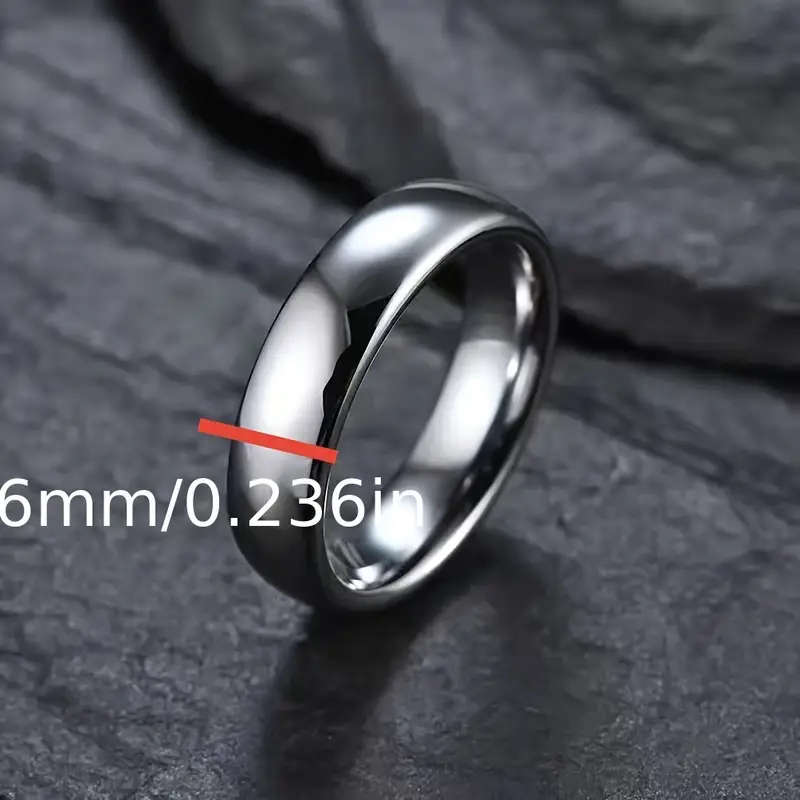 Titanium Stainless Steel 6 mm Ring